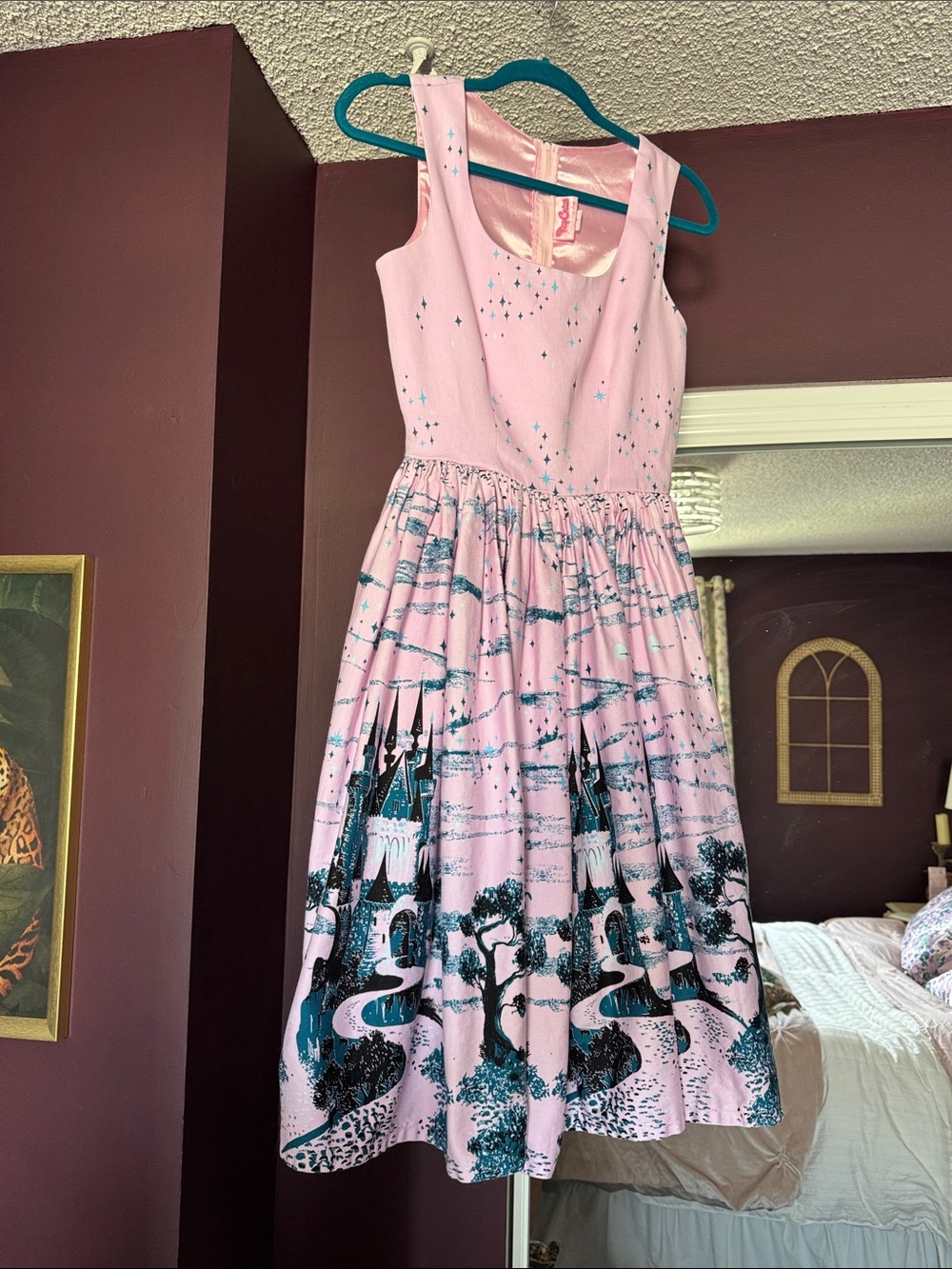 Pinup couture  Disney Aurora pink sleeping beauty castle dress